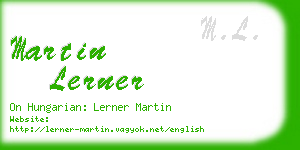 martin lerner business card